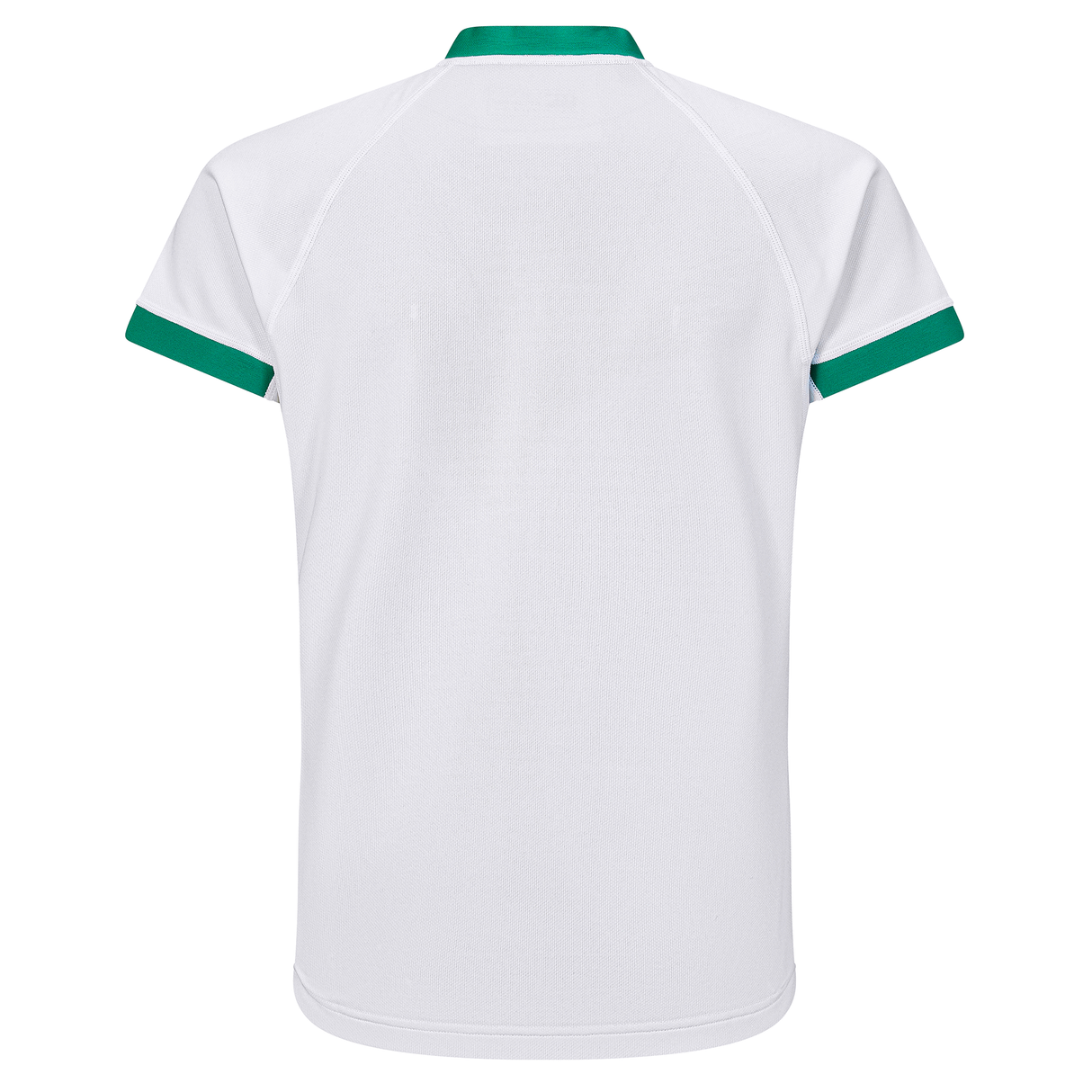 Back view of the Canterbury Women's Ireland 25/26 Alternate Pro Jersey, featuring short sleeves and a green collar and cuffs, inspired by classic Ireland rugby jersey style.