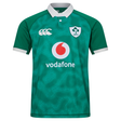 The Ireland 25/26 Home Pro Jersey by Canterbury features the iconic white collar and official logos—an authentic Irish Rugby jersey by Canterbury, ideal for dedicated fans and collectors.