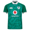 The Ireland 25/26 Home Pro Jersey by Canterbury features the iconic white collar and official logos—an authentic Irish Rugby jersey by Canterbury, ideal for dedicated fans and collectors.