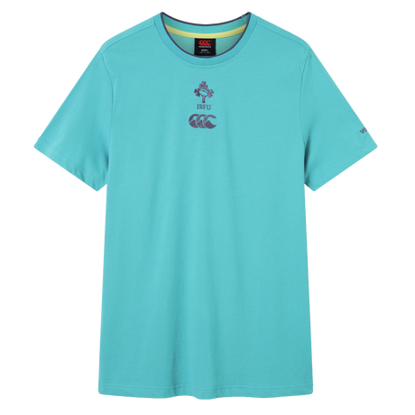 Show your support during the Summer Tour with the Ireland 26/27 Team Cotton T-Shirt by Canterbury, featuring short sleeves and small IRFU and Canterbury chest logos, plus a small logo on the left sleeve.