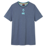 The Ireland 26/27 Summer Tour Team Cotton T-Shirt by Canterbury features short sleeves, a heather blue color, round neck, and IRFU plus Canterbury logos—ideal for supporting the team this summer.