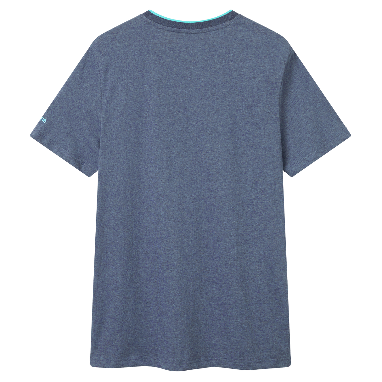 The Ireland 26/27 Summer Tour Team Cotton T-Shirt by Canterbury is shown from the back in heather blue on a white background—ideal for fans supporting the tour.
