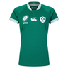 Show your support in the Women's Ireland WRWC25 Replica Home Jersey by Canterbury, featuring white and green collar and sleeve trim, IRFU and Canterbury logos, plus "Women's Six Nations 2023" on the chest—a must-have for Rugby World Cup 2025 fans.