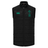 The Ireland 25/26 Elite Gilet by Canterbury is a black sleeveless puffer vest with a front zipper and green IRFU, Vodafone, and Canterbury logos on the chest. This official fan item is part of the Elite Gilet collection.