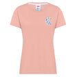 The Women’s Canterbury Uglies Logo T-Shirt by Canterbury is a light pink, short-sleeve rugby-style tee featuring a small, stylized blue and white “C” on the left chest—a playful nod to Canterbury’s iconic Uglies collection.