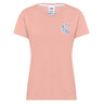 The Women’s Canterbury Uglies Logo T-Shirt by Canterbury is a light pink, short-sleeve rugby-style tee featuring a small, stylized blue and white “C” on the left chest—a playful nod to Canterbury’s iconic Uglies collection.