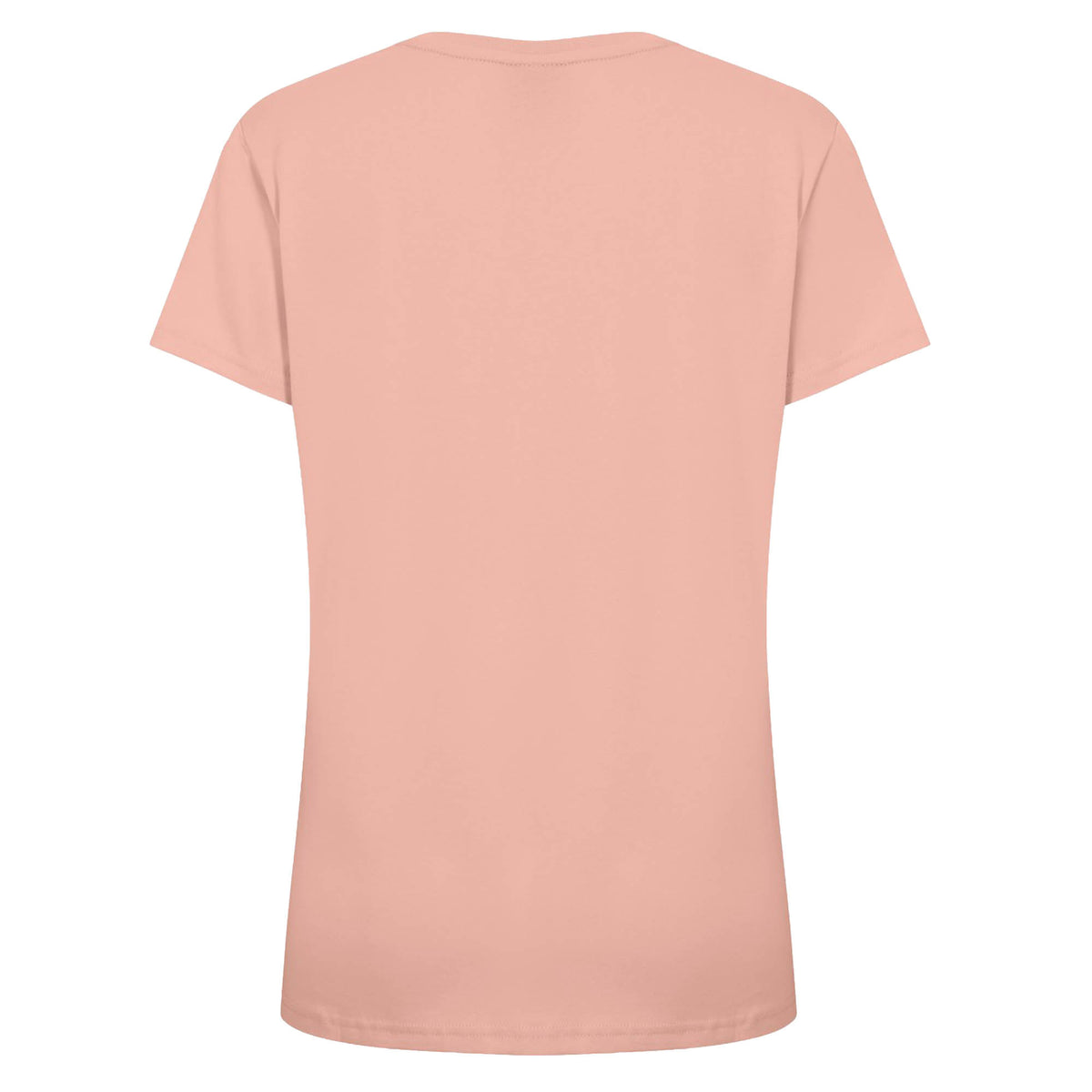 Back view of a plain, short-sleeved, light pink Women’s Canterbury Uglies Logo T-Shirt by Canterbury on a white background.