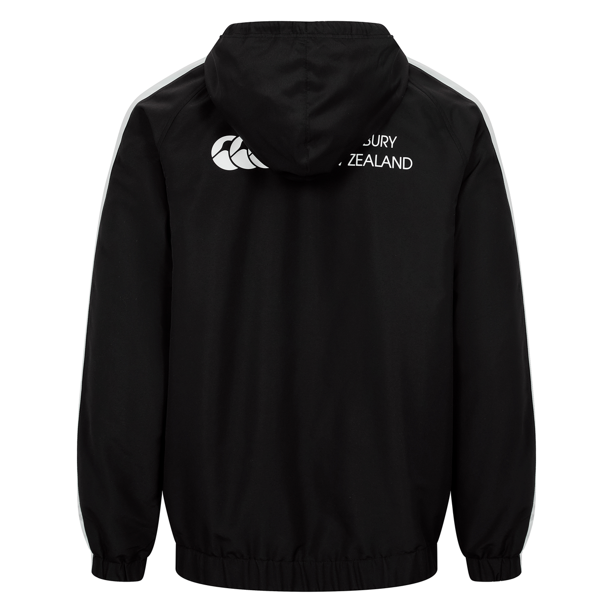 Ireland 25/26 Legends 1/4 Zip Jacket by Canterbury featuring white sleeve stripes and the "Canterbury New Zealand" logo printed on the upper back.