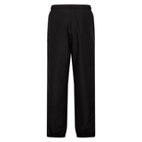 The Ireland Legends Track Pant by Canterbury in plain black features an elastic waistband and elasticized cuffs, shown from the back against a white background.