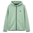 Canterbury Everest Zip Thru Hoodie in light green features a hood, black zipper, side pockets, and a small black logo on the left chest—a stylish performance hoodie from Canterbury.