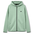 Canterbury Everest Zip Thru Hoodie in light green features a hood, black zipper, side pockets, and a small black logo on the left chest—a stylish performance hoodie from Canterbury.
