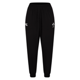 The Women's Ireland 25/26 Training Pant by Canterbury features an elastic waistband, ankle cuffs, and two white embroidered logos—perfect for comfort and style during Ireland training sessions.