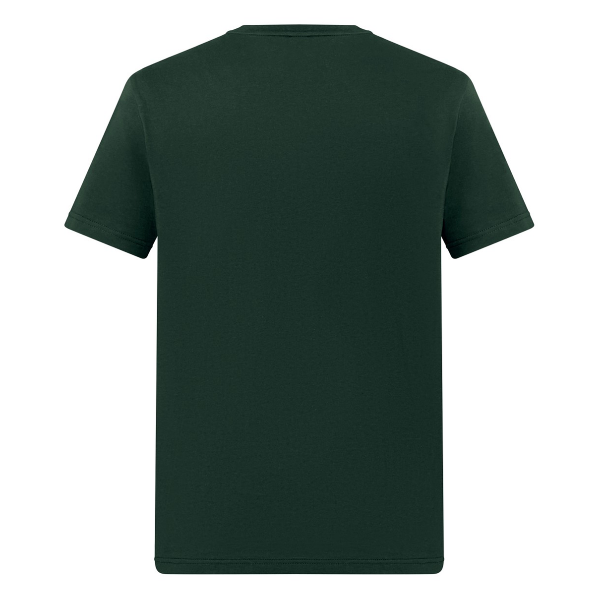 The Canterbury FUN. T-SHIRT AM is a plain dark green short-sleeve tee, displayed from the back against a white background.