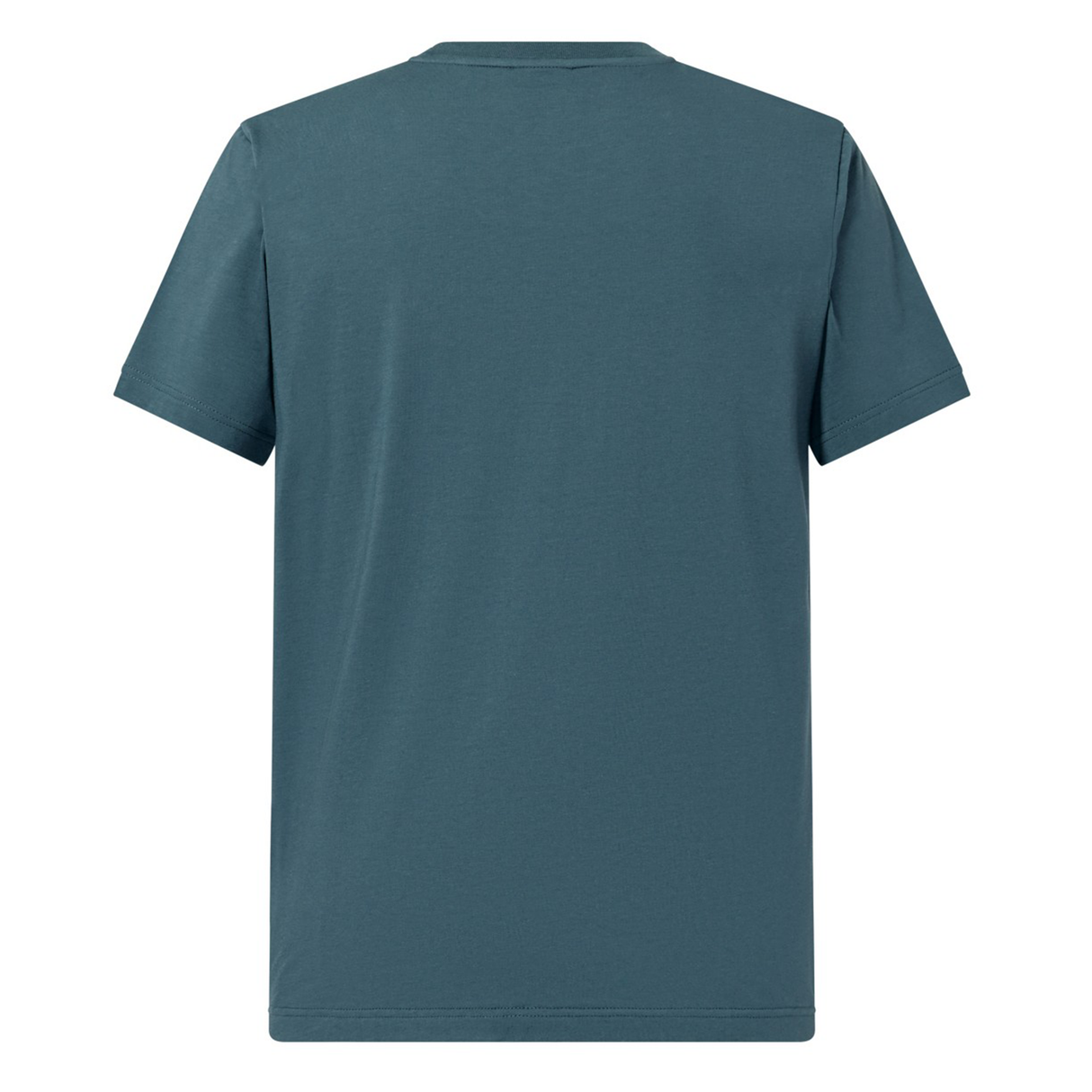 Back view of a plain, short-sleeved, teal blue Canterbury FUN. T-SHIRT AM laid flat on a white background.
