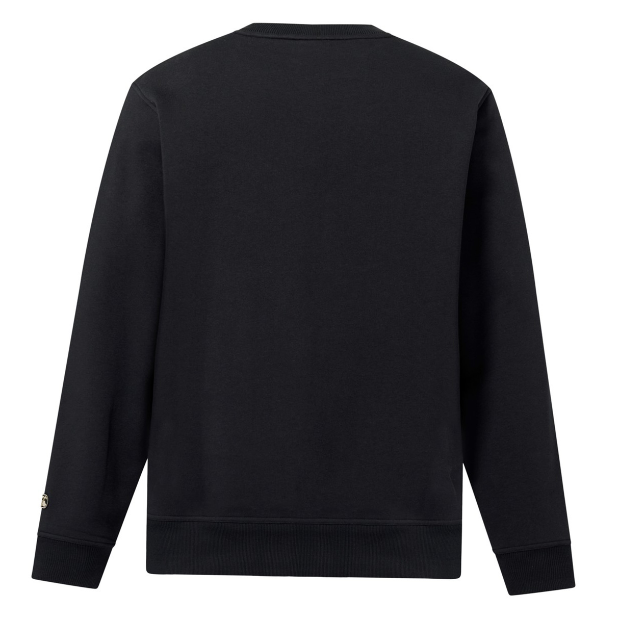 The Canterbury EVERYDAY GFX CREW SWEATER is displayed from the back in black, showcasing long sleeves and a clean, minimalist design ideal for daily wear.