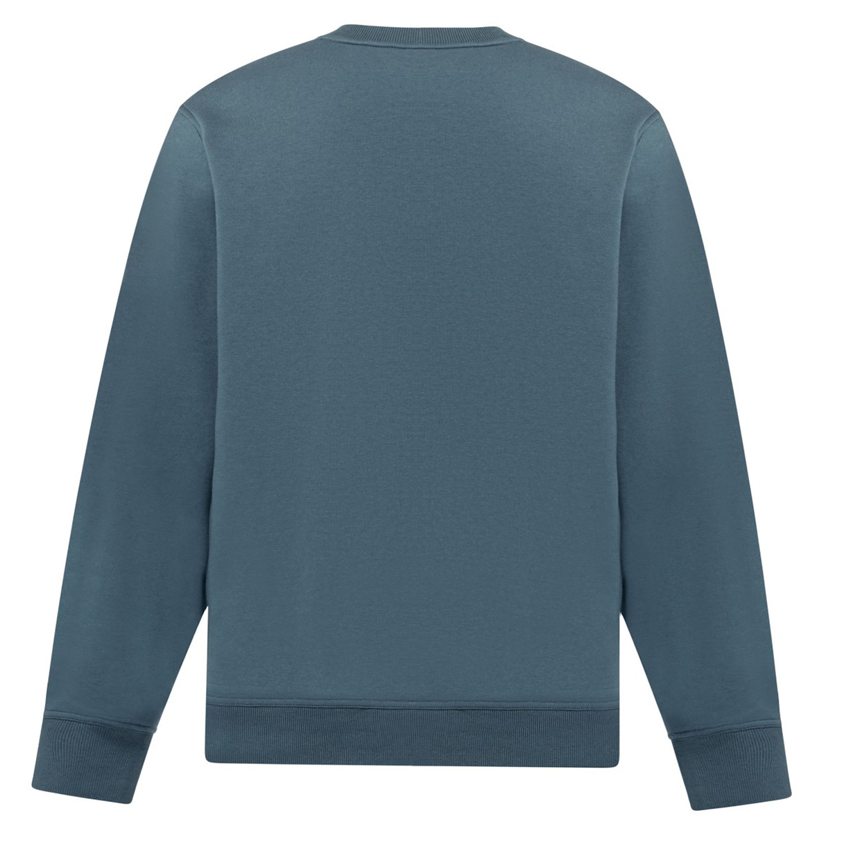 The Canterbury EVERYDAY GFX CREW SWEATER is shown from the back in blue, featuring long sleeves and a simple, plain design ideal for everyday wear.