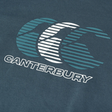 A logo with three overlapping C’s and "Canterbury" in bold white caps—ideal for daily wear on your Canterbury EVERYDAY GFX CREW SWEATER.