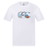 The Canterbury Uglies Logo T-shirt by Canterbury is a white cotton blend tee featuring a large stylized blue, brown, and gray striped logo graphic on the chest.