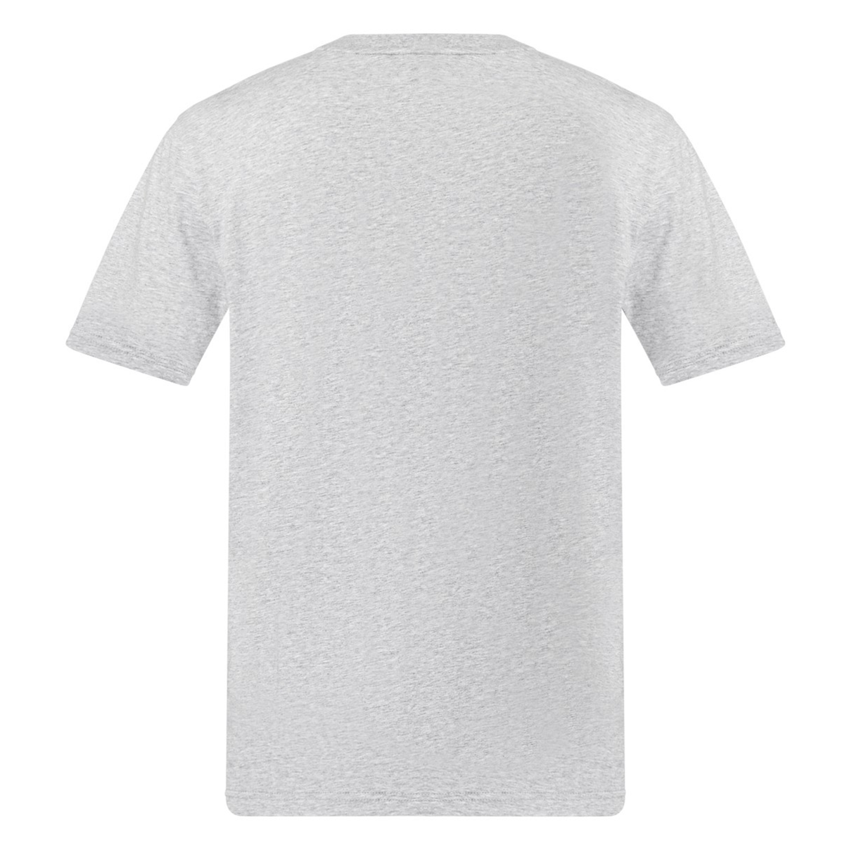 Back view of the Canterbury Uglies Logo T-shirt by Canterbury, featuring a plain light gray cotton blend, laid flat on a white background.