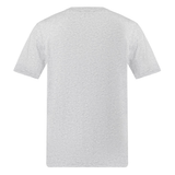 Back view of the Canterbury Uglies Logo T-shirt by Canterbury, featuring a plain light gray cotton blend, laid flat on a white background.