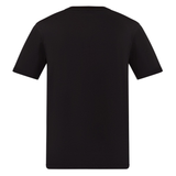 The Canterbury Uglies Logo T-shirt by Canterbury, shown from the back against a white background, is a plain black cotton blend tee inspired by classic Canterbury rugby shirts.