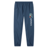 The Uglies 32" Stadium Pant by Canterbury features a navy blue design with elastic waistband and cuffs, plus a vibrant logo on the left thigh—rugby pants made for top performance both on and off the field.