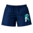 The Canterbury Women's Uglies Tactic Short features an elastic waistband and a bold teal and pink abstract logo on navy, inspired by the iconic Canterbury Uglies design.