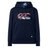 The Canterbury Youth Uglies Logo Hoodie is a navy blue hooded sweatshirt featuring a front pocket and a bold, colorful "CCC" logo on the chest. Inspired by the iconic Canterbury Uglies rugby style, this hoodie offers comfort and standout design for young rugby fans.