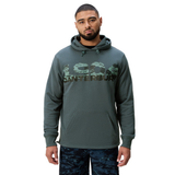 A man stands facing forward wearing a green Canterbury FORCE HOODIE with "Canterbury" and "1904" on the chest, paired with dark patterned pants.