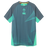 The Ireland 26/27 Summer Tour Superlight Training Tee by Canterbury features short sleeves, teal and gray geometric patterns, the IRFU crest, and the Canterbury Superlight logo on the chest.