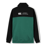 Seen from the back, the Women’s Ireland 26 Legends 1/4 Zip Sweatshirt by Canterbury features a black and green design with bold white logo and text across the shoulders—an ideal choice for fans of women’s rugby apparel or anyone seeking an Ireland Rugby sweatshirt alternative with classic Canterbury 1/4 zip styling.