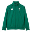 Show your support with the Women’s Ireland 26 Anthem Jacket by Canterbury—a stylish green zip-up sports jacket featuring Ireland rugby logos on the chest and sleeve, elastic cuffs and hem, and a high collar.
