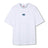 The Canterbury Tempo+ GFX Training T-Shirt is a plain white short-sleeve rugby training tee featuring a blue Canterbury logo centered on the chest, shown against a white background. This lightweight t-shirt from Canterbury’s sportswear range is designed for comfort and performance.