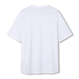 The Canterbury Tempo+ GFX Training T-Shirt by Canterbury is shown from the back, laid flat against a white background. This lightweight short-sleeve tee is ideal for training sessions.