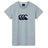 The Canterbury Women’s Rakaia 2.0 T-shirt features a light gray short-sleeve design with a navy blue “CCC” logo on the chest, drawing inspiration from Canterbury Rakaia and celebrating New Zealand rugby heritage. This women’s t-shirt from Canterbury seamlessly blends classic style with sports tradition.