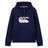Canterbury Rakaia 2.0 Hoodie by Canterbury in navy blue, featuring a front pocket and the classic white and red Canterbury logo on the chest.