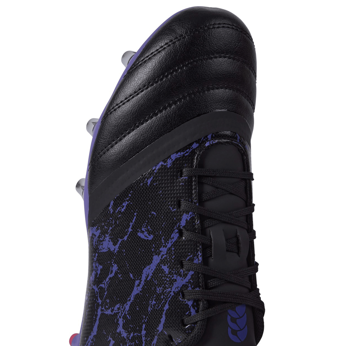 Canterbury Stampede Team Soft Ground Chaussures Mixte Adulte - Noir/Prism Violet, 49.5 EU