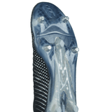Bottom view of the Canterbury Speed Infinite Elite SG - Black/Silver Metallic soccer cleat, showcasing its stud configuration and grip pattern.