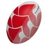 Red and white Canterbury Thrillseeker Play Rugby Ball on a white background.