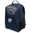 The Milwaukee Barbarians Rugby Medium Backpack by EMB Canterbury features a navy blue design, club logo, front zipper and side mesh pockets, padded laptop pocket, and is water repellent—perfect for daily use.