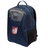 The Montgomery Bucks Griffins Medium Backpack by EMB Canterbury is navy blue, water repellent, and features front zipper and side mesh pockets, a padded laptop pocket, and a lion logo patch with "MBRFC" text. Stylish and functional.
