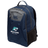 The NC Rugby Academy - Megalodons Medium Backpack by EMB Canterbury features a shark logo, front zip pocket, mesh side pocket, padded laptop pocket, top handle, and water-repellent fabric—perfect for everyday use.