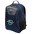 The Kingwood Rugby Medium Backpack by EMB Canterbury, in navy blue, features a padded laptop pocket and displays the Kingwood Rugby crest.