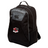The Southern Pines Youth Rugby Medium Backpack by EMB Canterbury is versatile, available in black and gray with a Canterbury logo, carrying handle, multiple zippers, mesh side pocket, embroidered "SP" shield emblem, and a padded laptop pocket for added convenience.