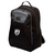 The South Orange County Raptors Medium Backpack by EMB Canterbury features a black and gray design with a front zipper pocket, side mesh pocket, top handle, and a distinctive sports team patch on the front—this athletic gear backpack is crafted to keep your essentials secure for every adventure.