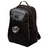 Black and grey water-repellent ICRON Medium Backpack by Canterbury featuring a top carry handle, zippered compartments, side mesh pockets, and a front shield logo.