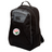A black EMB Canterbury Society of Iowa Rugby Referees Medium Backpack with gray accents and a mesh side pocket, featuring the Japan Rugby Football Union cherry blossom logo on the front. This water-repellent backpack by Canterbury also includes a padded laptop pocket to keep your belongings safe and organized while on the go.