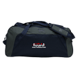 The USA Para Powerlifting Holdall Duffle Bag by EMB Canterbury features a dark blue and gray, water-repellent design with "USA Para Powerlifting" and a barbell graphic, blending rugby-level durability with athletic style.