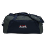 The USA Para Powerlifting Holdall Duffle Bag by EMB Canterbury features a dark blue and gray, water-repellent design with "USA Para Powerlifting" and a barbell graphic, blending rugby-level durability with athletic style.