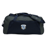The EMB Canterbury Milwaukee Barbarians Rugby Holdall Duffle Bag features a dark blue and gray water-repellent design, shoulder straps, and the rugby club logo on the front.